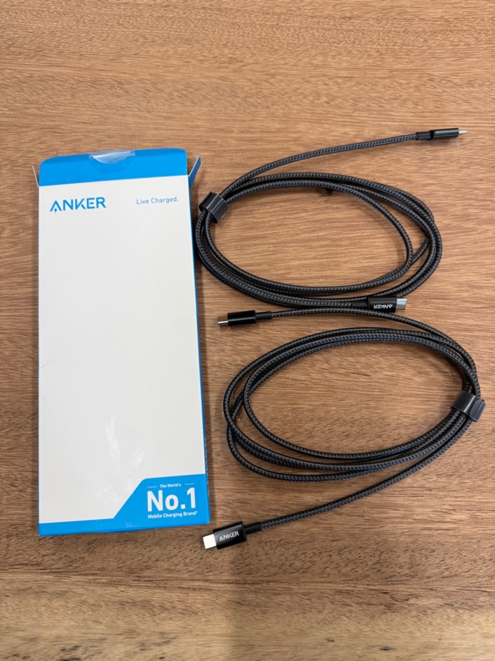 Anker Black Braided USB-C to USB-C Charging Cable Pair 6 feet